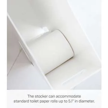 YAMAZAKI Toilet Paper Stocker - Elegant Bathroom Organizer