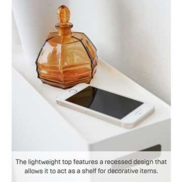 Yamazaki Home Toilet Paper Stocker - Bathroom Storage Organizer Dispenser Not for Jumbo Rolls Steel One Size White