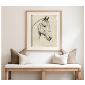Elegant Horse Sketch Print - Minimalistic Art for Home