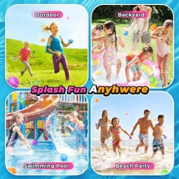 12Pcs Reusable Water Balloons, Pool Toys for Boys and Girls, Beach Outdoor Activities Water Toys for Kids Ages 3-12, Summer Water Toys for Boys and Girls