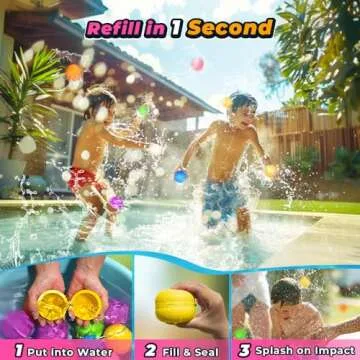 12Pcs Reusable Water Balloons, Pool Toys for Boys and Girls, Beach Outdoor Activities Water Toys for Kids Ages 3-12, Summer Water Toys for Boys and Girls