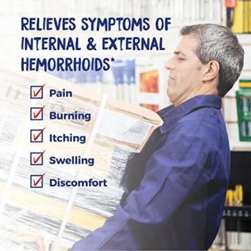 Boiron Hemcalm hemorrhoid Relief Tablets for Itchy Burning Pain, Swelling and discomfort, White, 60 ...