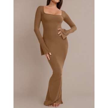 Maxi Dresses for Women 2023 Casual Long Sleeve Dress