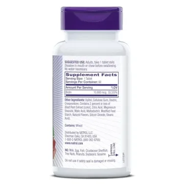 Natrol Beauty Biotin 10,000 mcg for Hair Skin Nails