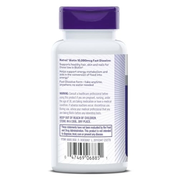Natrol Beauty Biotin 10,000 mcg for Hair Skin Nails