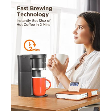 Famiworths Mini Coffee Maker Single Serve Instant Brew Compact