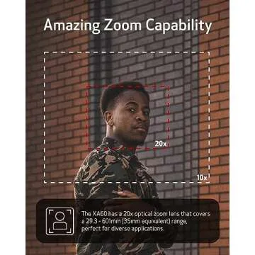 Canon XA60 Professional 4K Camcorder with 20x Zoom