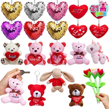 JOYIN 21 Pack Mini Plush Toys for Kids Valentine's Day