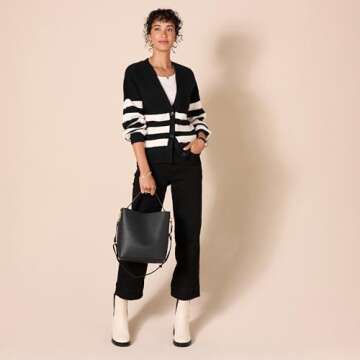 Amazon Essentials Women's Soft Bucket Bag, Black, One Size