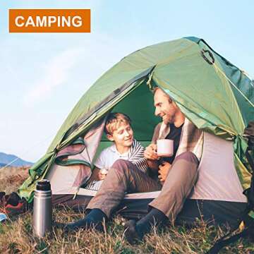 Heavy Duty Locking Carabiner Clips - 12KN Clips 3.2'' Small D Ring for Camping Hammock Hiking Dog Leashes Keys Keychains - Perfect for Outdoor Enthusiasts