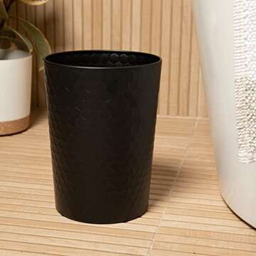 zccz 6 Piece Bathroom Accessories Set, Toothbrush Holder, Toothbrush Cup, Soap Dispenser,Bathroom Vanity Tray, Qtip Holder, Trash Can