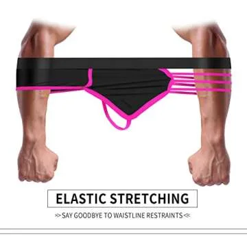 JEERLEEP Men's Pink Sexy Thongs G-Strings Underwear