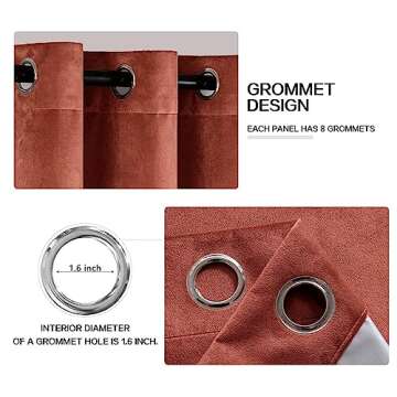 MIULEE Blackout Velvet Curtains 90" Long - Elegant Drapes