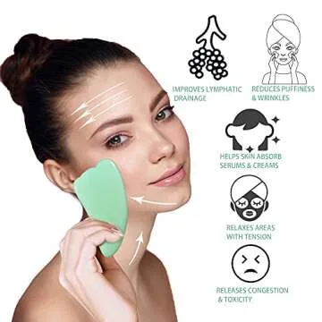 Premium 4 Pack Jade Gua Sha Tool Set – Facial & Body Massage