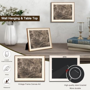 Framed Canvas Wall Art for Home Decor 10x12 Inch