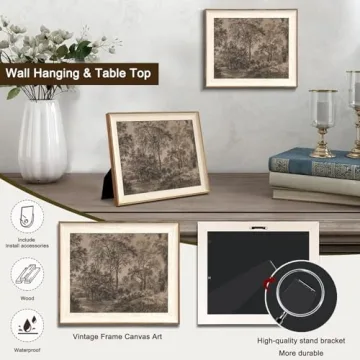 Framed Canvas Wall Art for Home Decor 10x12 Inch