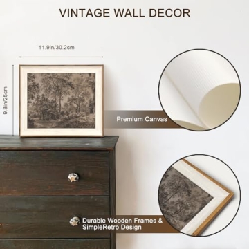 Framed Canvas Wall Art for Home Decor 10x12 Inch