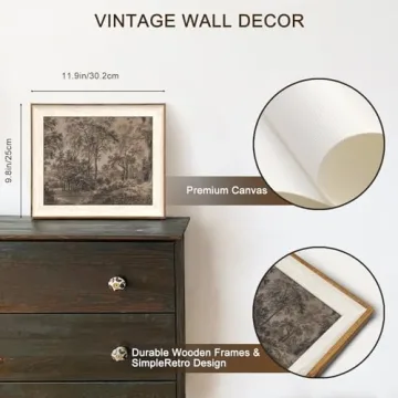 Framed Canvas Wall Art for Home Decor 10x12 Inch