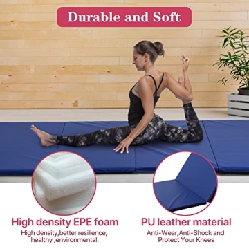 Portable Extra Thick Gymnastics Mat for Safe Workouts