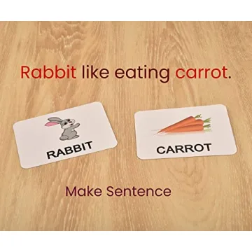 BOHS English Literacy Wiz Fun Game - Upper Case Sight Words - 60 Flash Cards - Preschool Language Learning Educational Toys