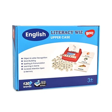 BOHS English Literacy Wiz Fun Game - Upper Case Sight Words - 60 Flash Cards - Preschool Language Learning Educational Toys