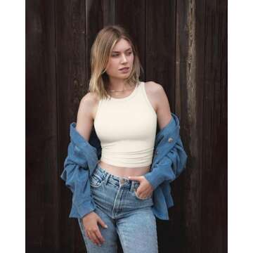 OQQ Women's Soft Stretchy Tank Tops for All Occasions