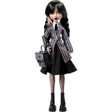 Monster High Wednesday Doll and Accessories, Wednesday Addams Collectible in Nevermore Academy Unifo...