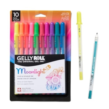 SAKURA Gelly Roll Moonlight 10 Gel Pens - Bold Point Ink Pen for Journaling, Art, or Drawing - For A...