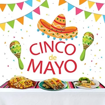 Habbi Mexican Table Runner 4 Pack for Fiesta Events