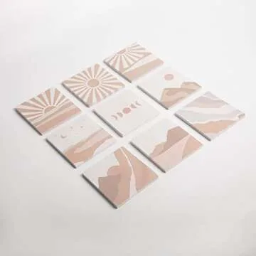 ECam 9 Pads Boho Sticky Notes for Creative Notes and Crafts