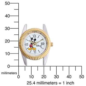 Disney Adult Metal Bracelet Analog Quartz Watch - Classic Design