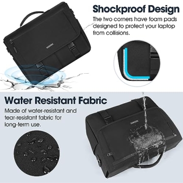 RAINSMORE Messenger Bag - Durable 15.6 Inch Laptop Carrying Solution