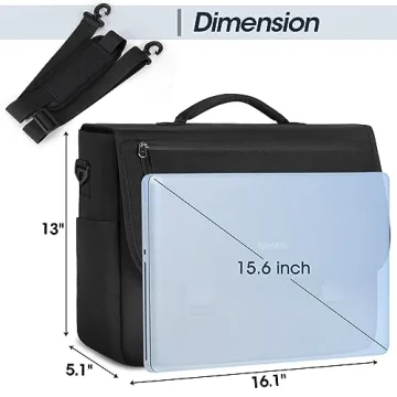 RAINSMORE Messenger Bag - Durable 15.6 Inch Laptop Carrying Solution