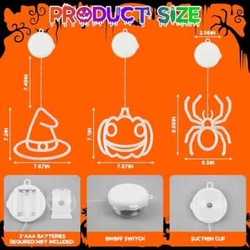 Halloween Decorations 3 Pack with Battery Operated Lights