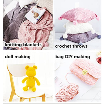 Soft Bulky Chenille Yarn for Crocheting and Knitting