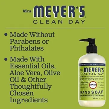 Mrs. Meyer's Lemon Verbena Hand Soap Cruelty-Free Biodegradable