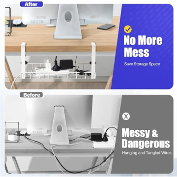 Xpatee Under Desk Cable Management Tray for Wire Organization