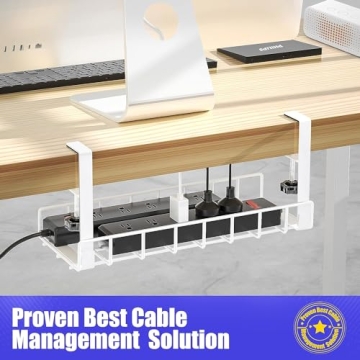 Xpatee Under Desk Cable Management Tray for Wire Organization