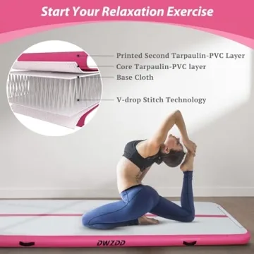 Dwzdd Gymnastics Air Mat Inflatable Tumbling Track