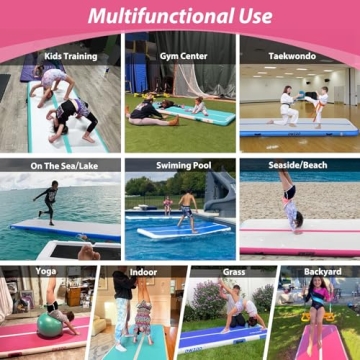 Dwzdd Gymnastics Air Mat Inflatable Tumbling Track