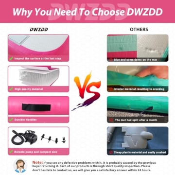 Dwzdd Gymnastics Air Mat Inflatable Tumbling Track