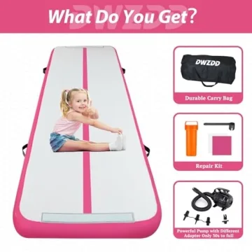 Dwzdd Gymnastics Air Mat Inflatable Tumbling Track