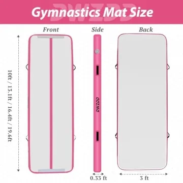 Dwzdd Gymnastics Air Mat Inflatable Tumbling Track