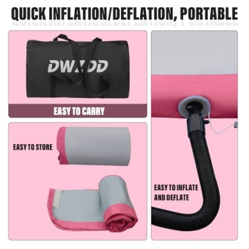 Dwzdd Gymnastics Air Mat Inflatable Tumbling Track