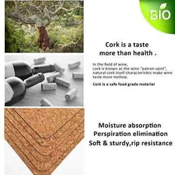 Aothia Office Desk Pad, Natural Cork & PU Leather Dual Side Large Mouse Pad, Laptop Desk Table Protector Writing Mat Easy Clean Waterproof for Office Work/Home/Decor (23.6"x13.7", Off-White)