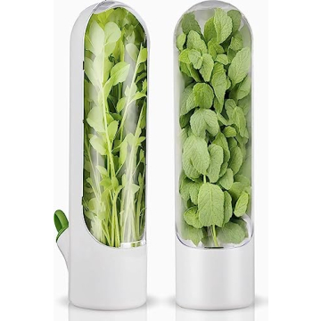 Fresh Herb Keeper for Refrigerator, Preserve Greens Longer
