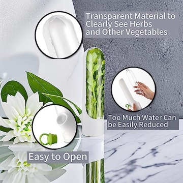 Fresh Herb Keeper for Refrigerator, Preserve Greens Longer