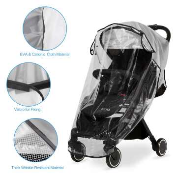 Universal Baby Stroller Rain Cover - Waterproof Protection