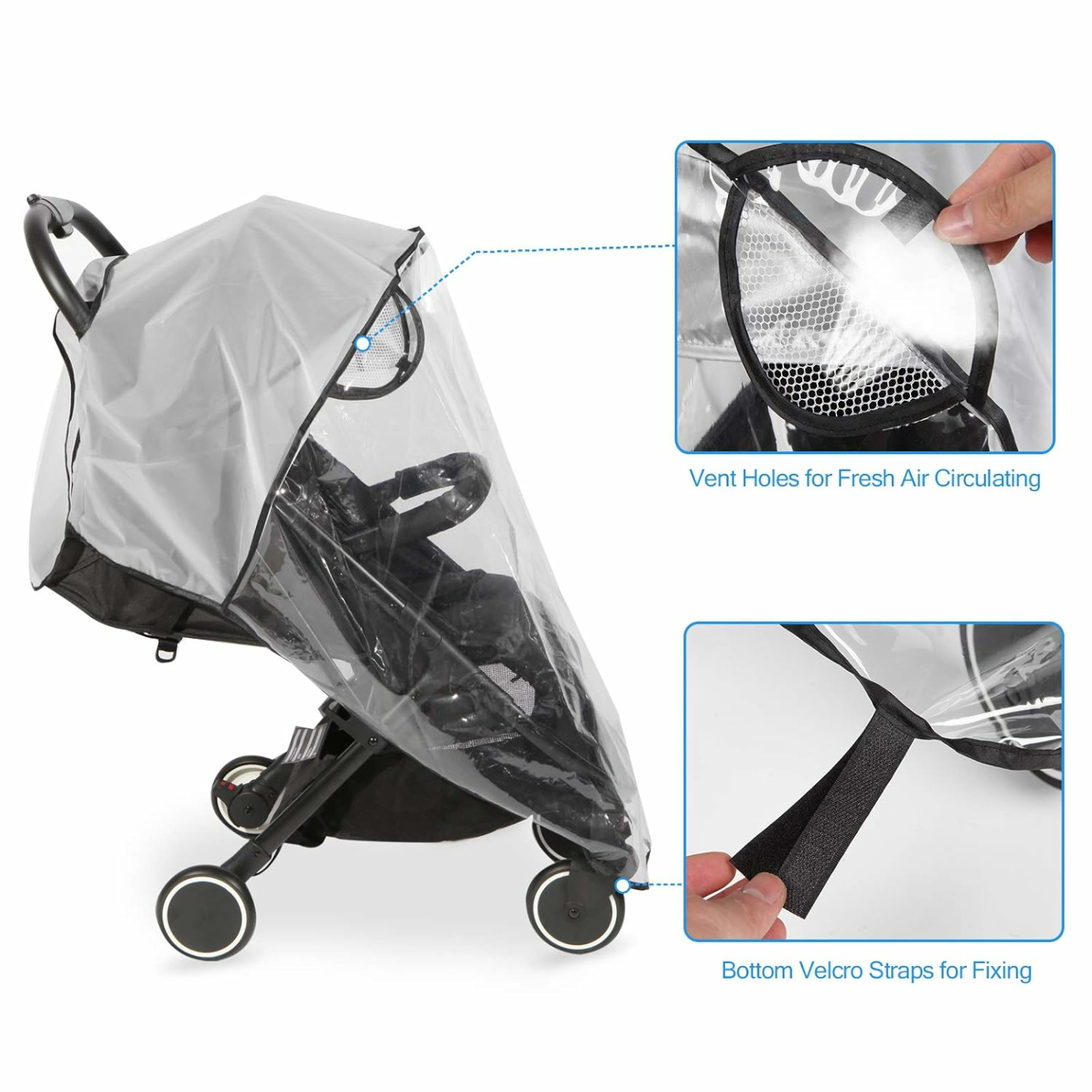 Universal Baby Stroller Rain Cover - Waterproof Protection