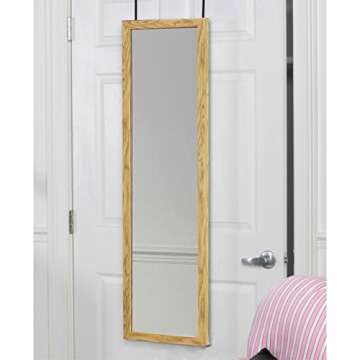 Mirrotek Full Length Over The Door Mirror for Easy Hanging